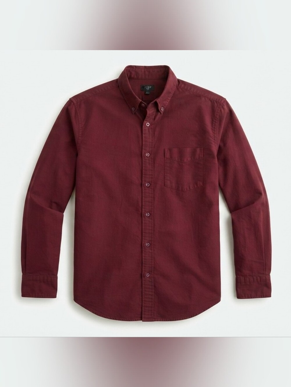 George Men's Casual Button Down Shirt XL Burgundy Red Long Sleeve